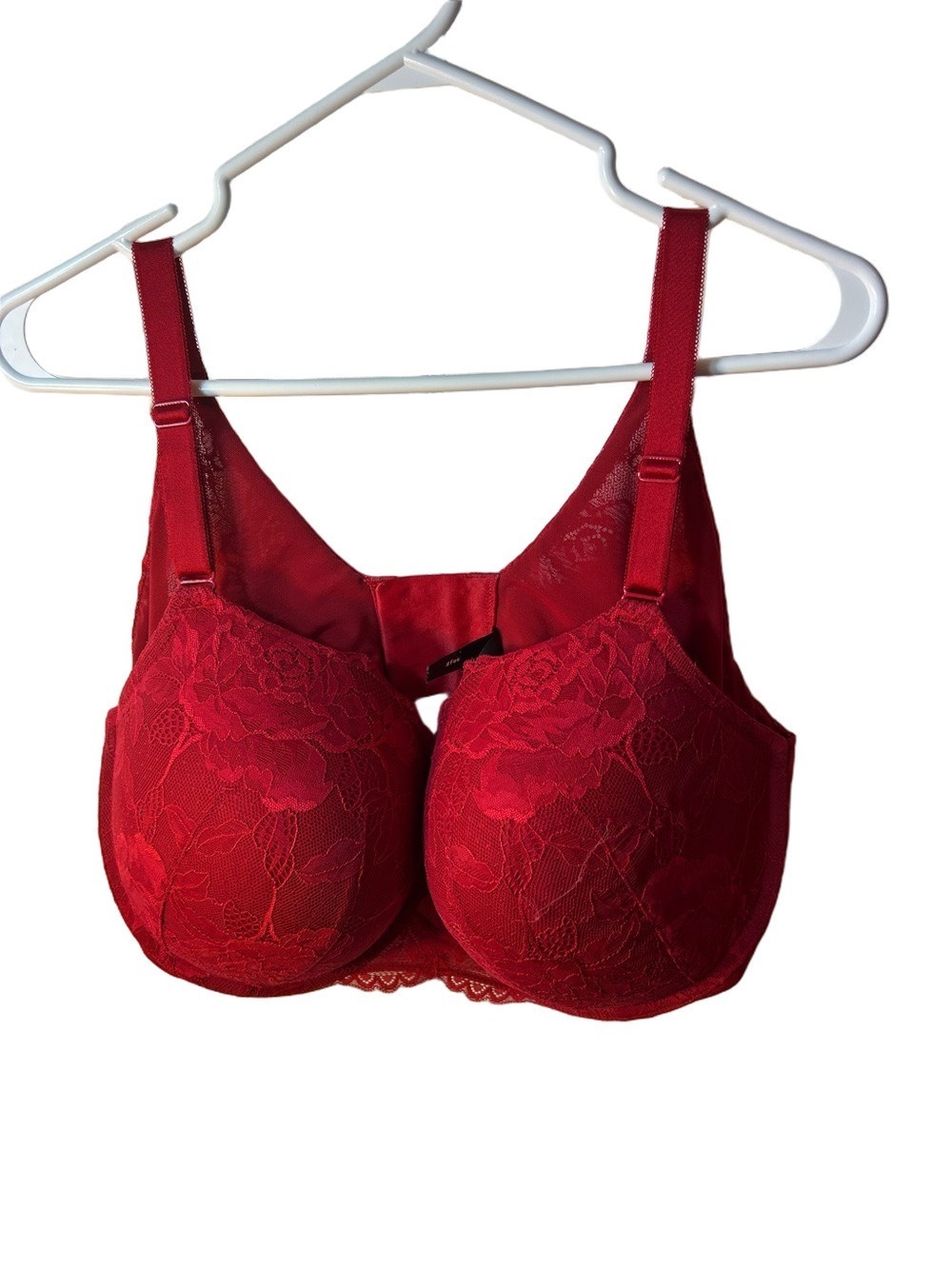 Torrid Pefect Boost Padded Lace Overlay Full Coverage Bra - Red 42DDD